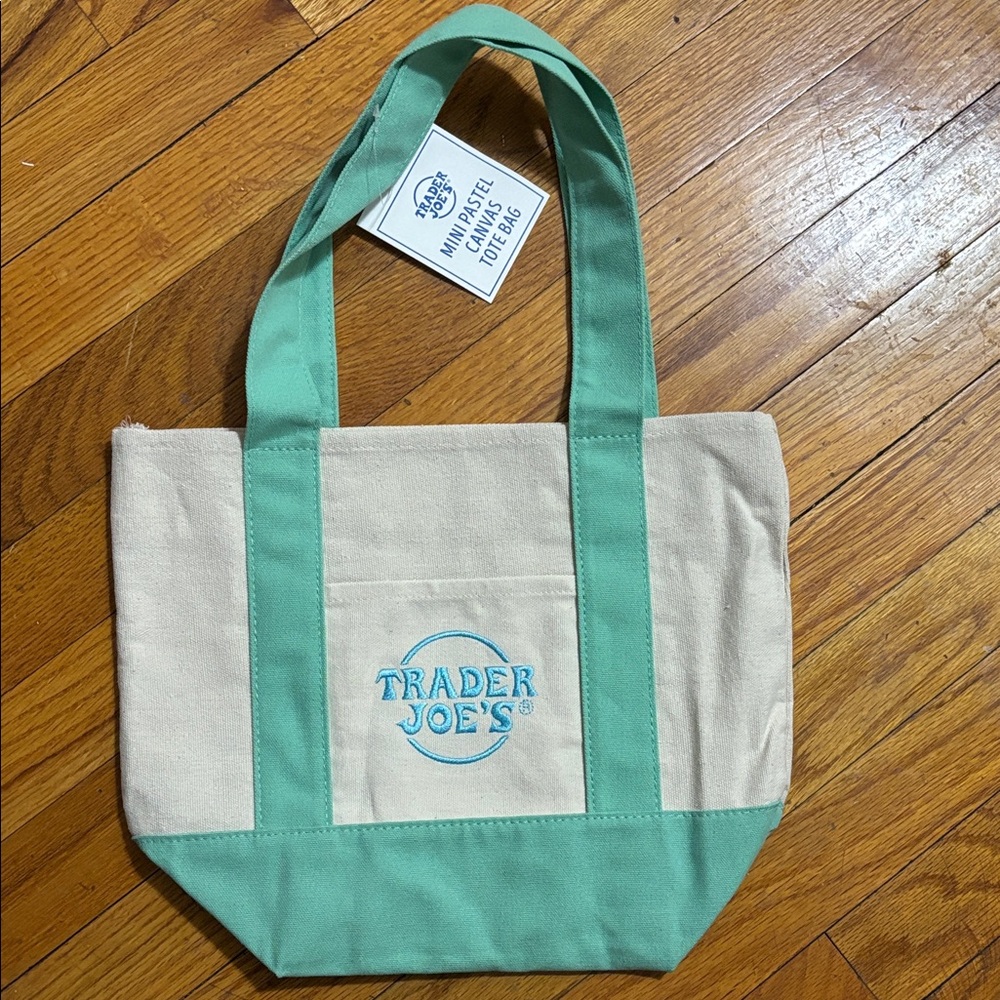 Trader Joe’s Mint Green Mini Tote Spring 2026 NWT